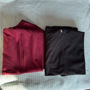 2 Pairs Fabletics PowerHold Athletic Leggings w/Mesh sides and Pockets